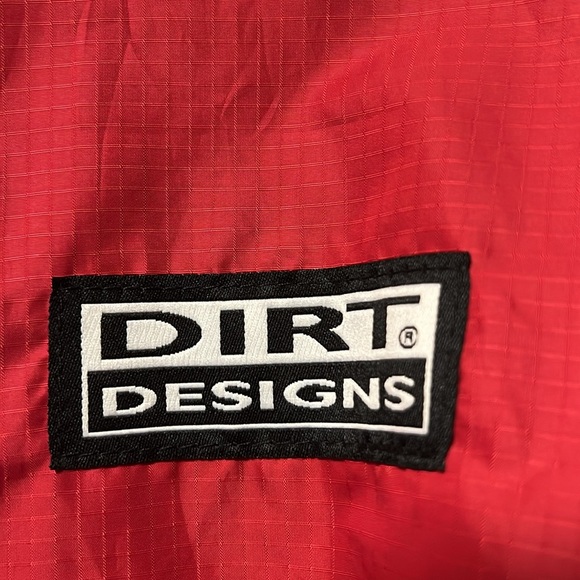 Dirt Designs Red Zip Up Front Mesh Back Windbreaker Lightweight Race Jacket! - Picture 7 of 8